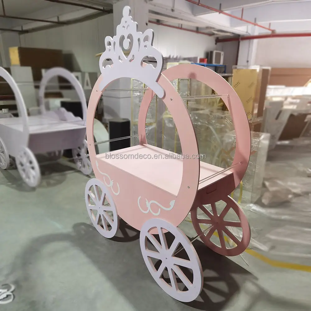 Pink Candy Cart Pumpkin Cart Cinderella Carriage Dessert Cart Wedding