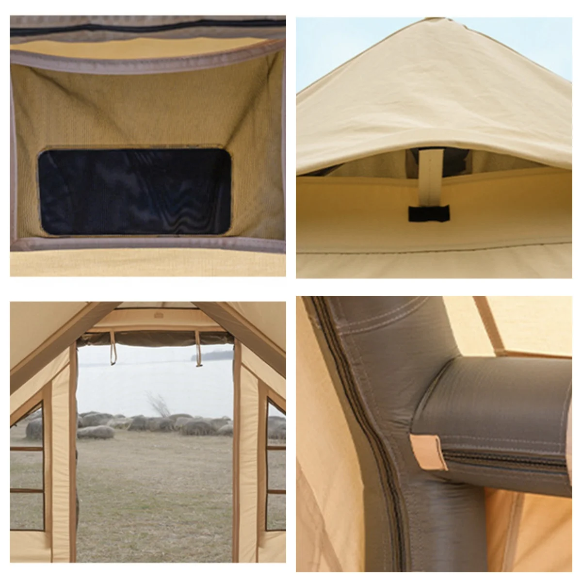 Glamping Holiday Canvas Inflatable Outdoor Camping Luxury Polyester Air Family Tent