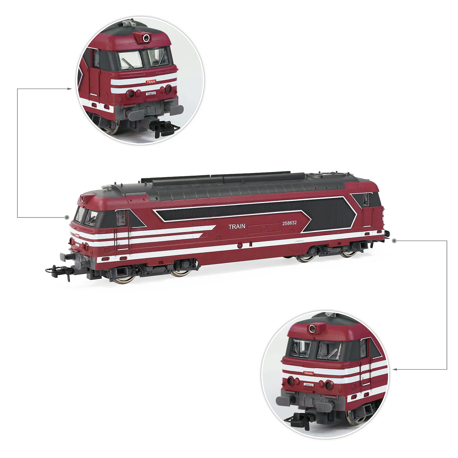HCT8702 1 Unit Train HO Scale 1:87 Model Railroad Locomotives