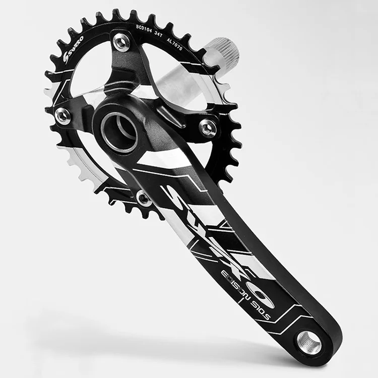 SWTXO GXP Bike Crankset 104BCD Narrow Wide 32/34/36/38T Chainring+Bottom Bracket 170mm MTB Bicycle Crank Set