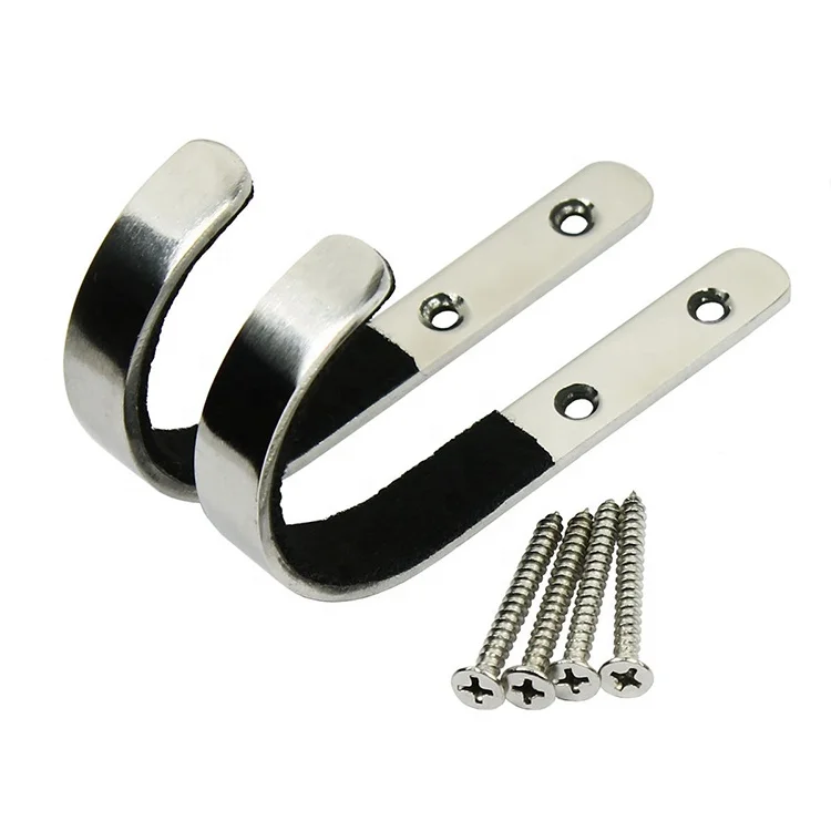 Stainless Steel Wall Mount Storage Rack Arm Hangers Pair with 4 Philips Screws