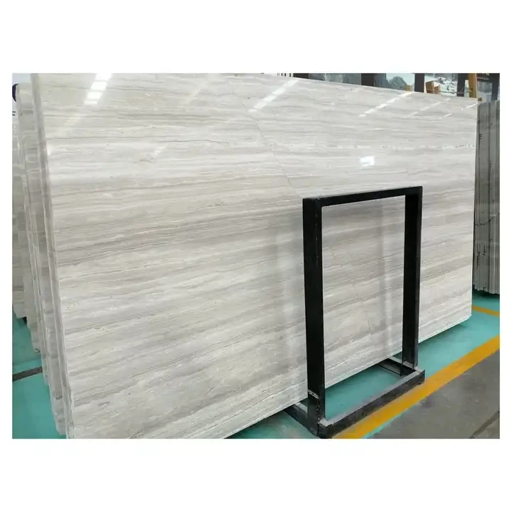 Wholesale Natural Stone White Serperggiante Marble Slab White Wooden Grain Marble Wood Design Marble