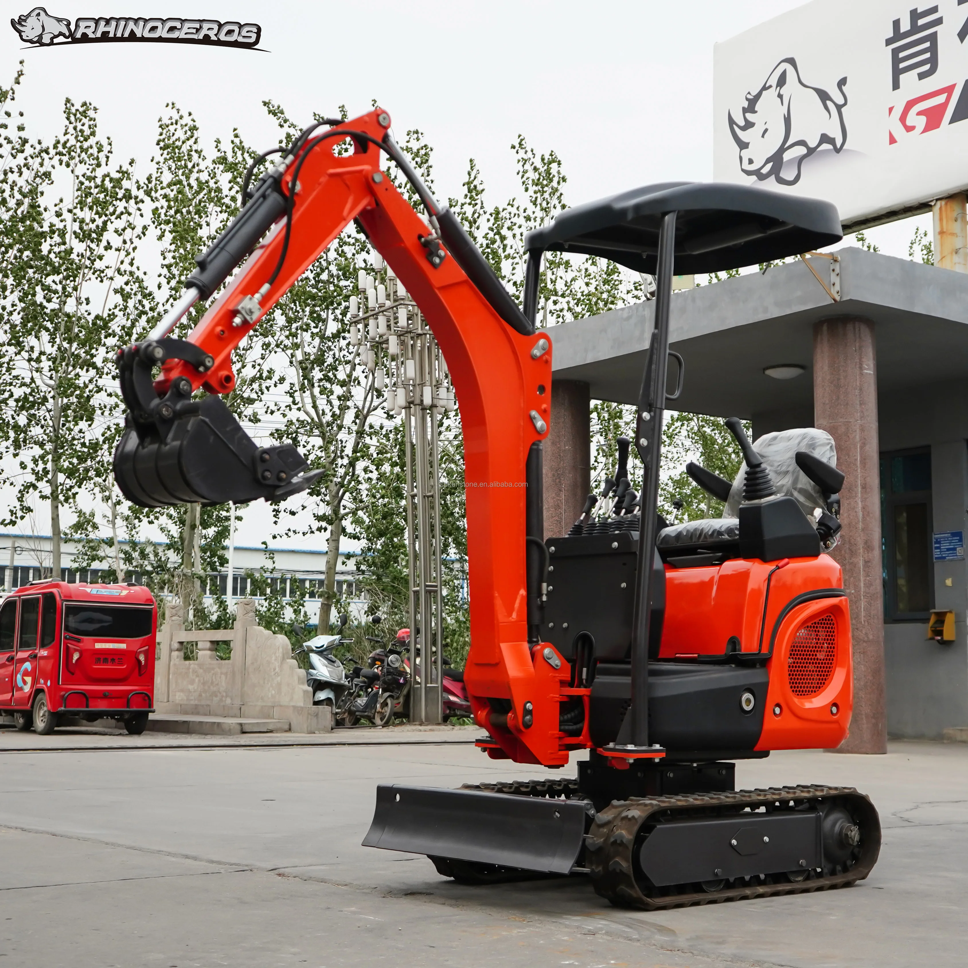 XN12-9 new cylinder 1 ton Rhinoceros pilot joystick on side Mini Crawler Track Excavator used