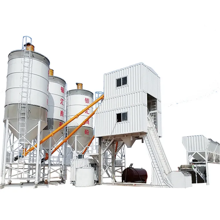 HZS100 Concrete Batching Plant 100m3/h High Efficiency Ready Mixed Concrete Cooling System Batching Plant