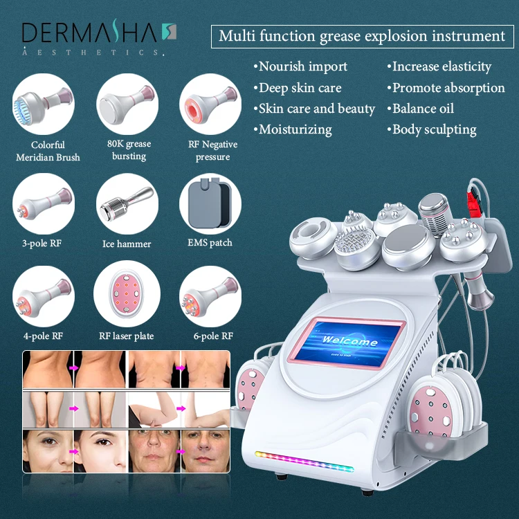 9 in1 Body Slimming Reduce Tightening Body Sculpting RF EMS Pads Fat Reducing Machine