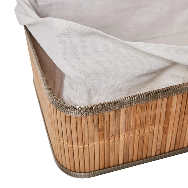 Modern American Style Bamboo Clothes Storage Basket Eco-Friendly Lunch Box and Household Storage Stocked and Packed in Cartons