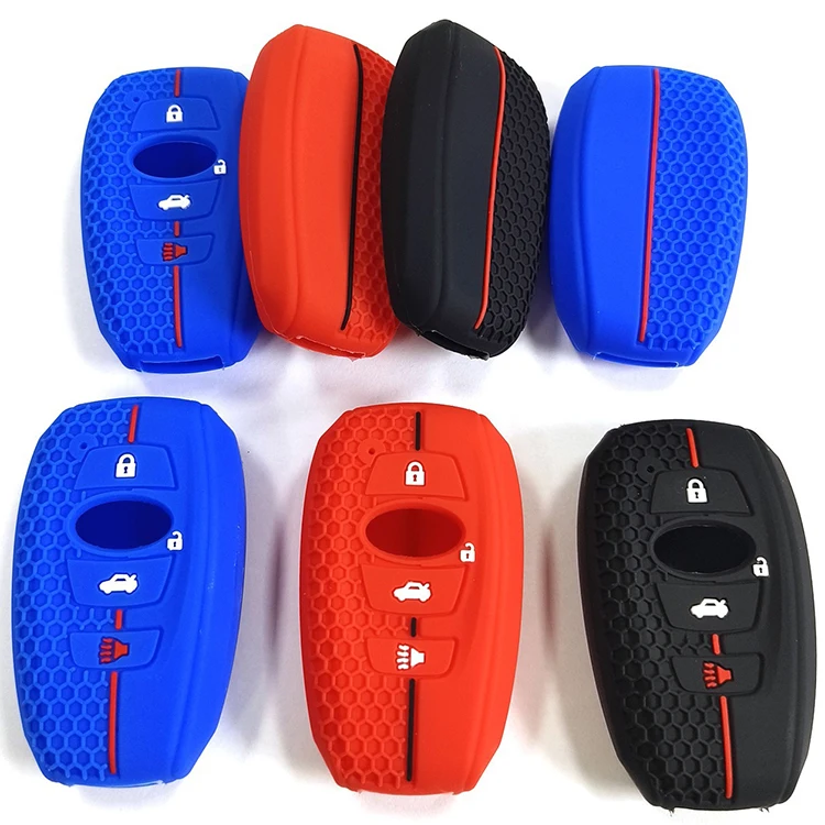4 Buttons Remote Smart Key Chain Cover Fob silicone Case Keyless Entry Protector Jacket for subaru BRz WRX