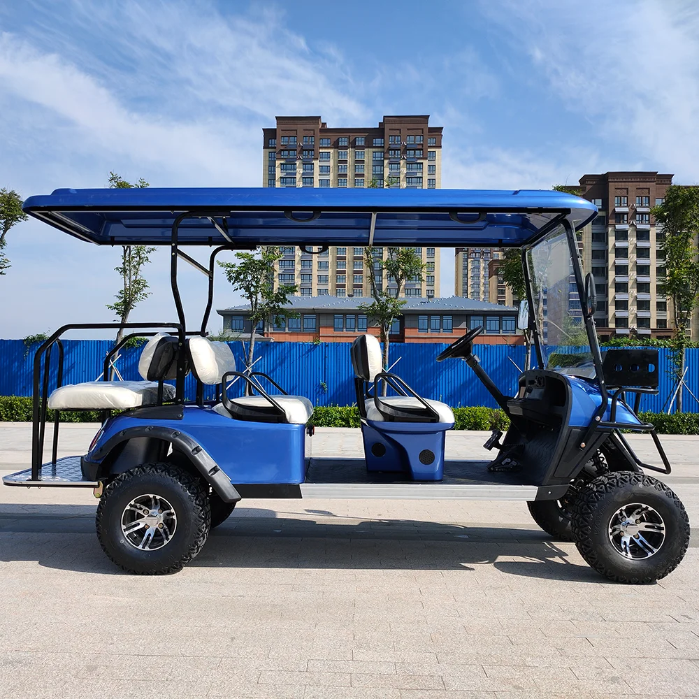 Club Car 2 4 6 8 Seater lithium battery Steel Off Road golf cart Small Electric Golf Car 6 Passenger Capacity Golf Carts