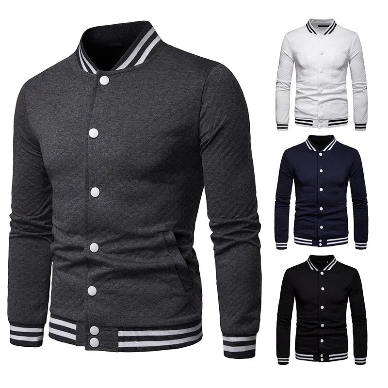 custom logo fashionable stand collar men baseball jacket ready for sale