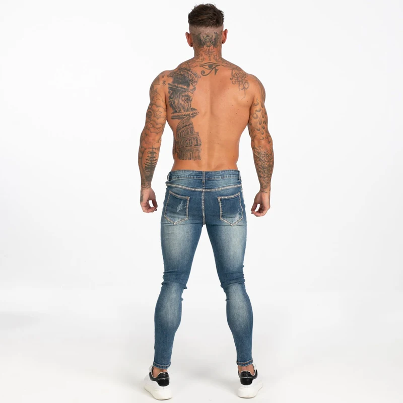 Custom Stretch New Design Denim Jean Pant Torn Jeans For Men