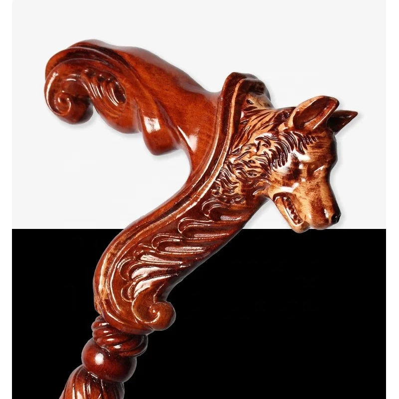 horse head Wooden crafts walking old man walking stick for men walking crutches hands beech cane