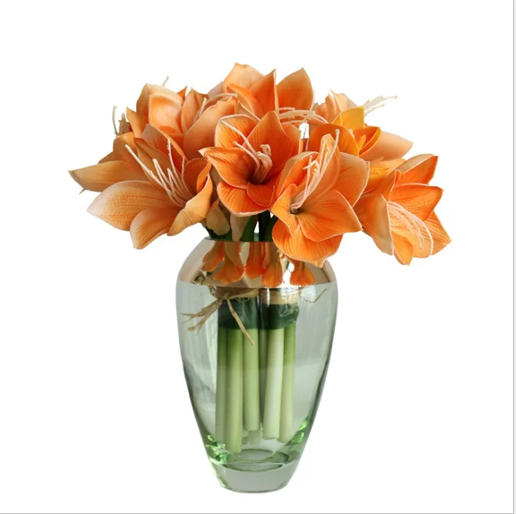 Real Touch Artificial Clivia Orchid Stem for Home Wedding Decoration