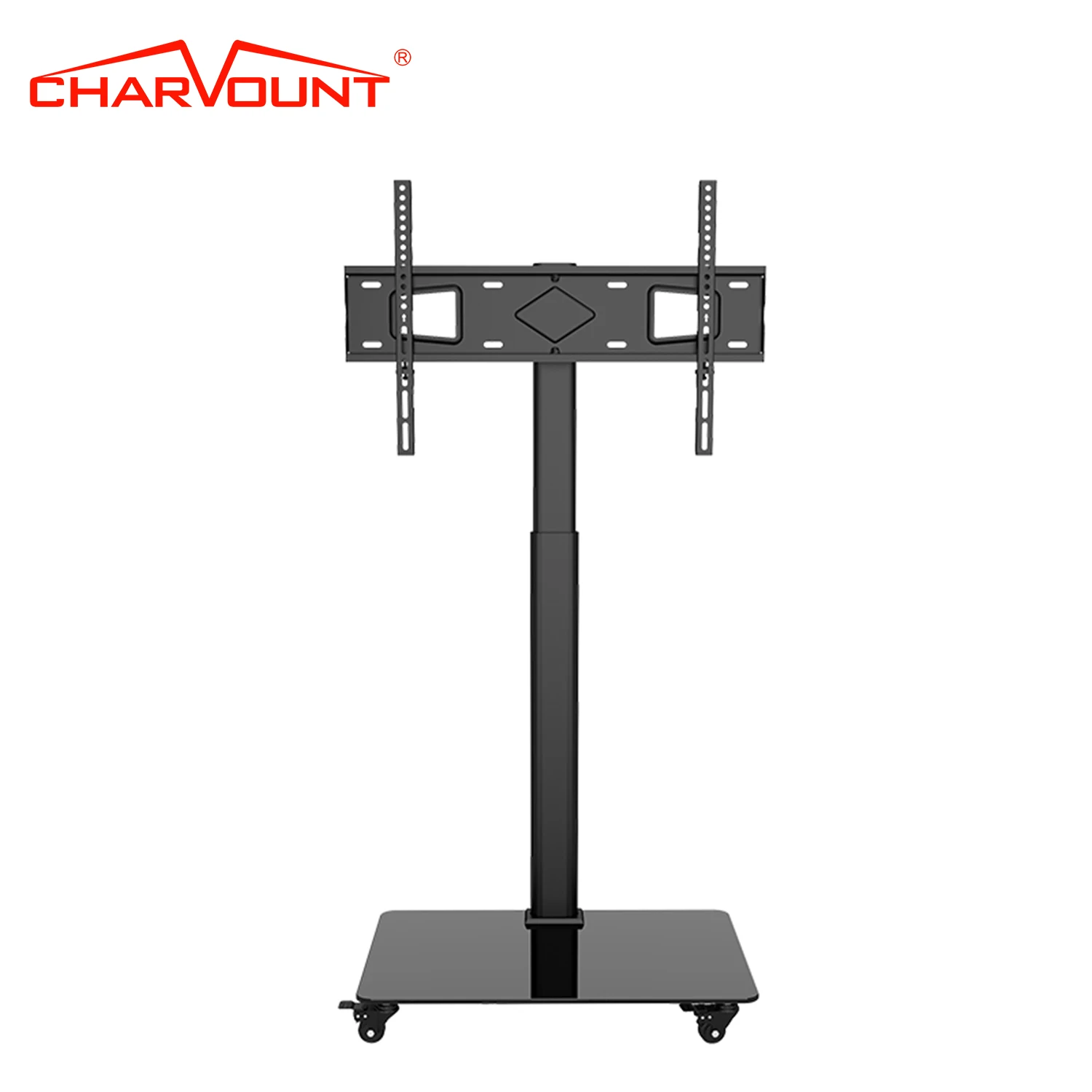 Flat Panel Rolling Tv Stand Universal Tv Mount Height Adjustable Max VESA 600*400mm