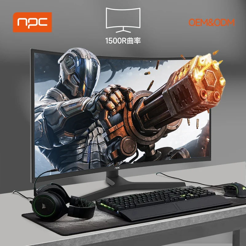 Gaming monitor 27 inch 165hz curved gaming pc monitor