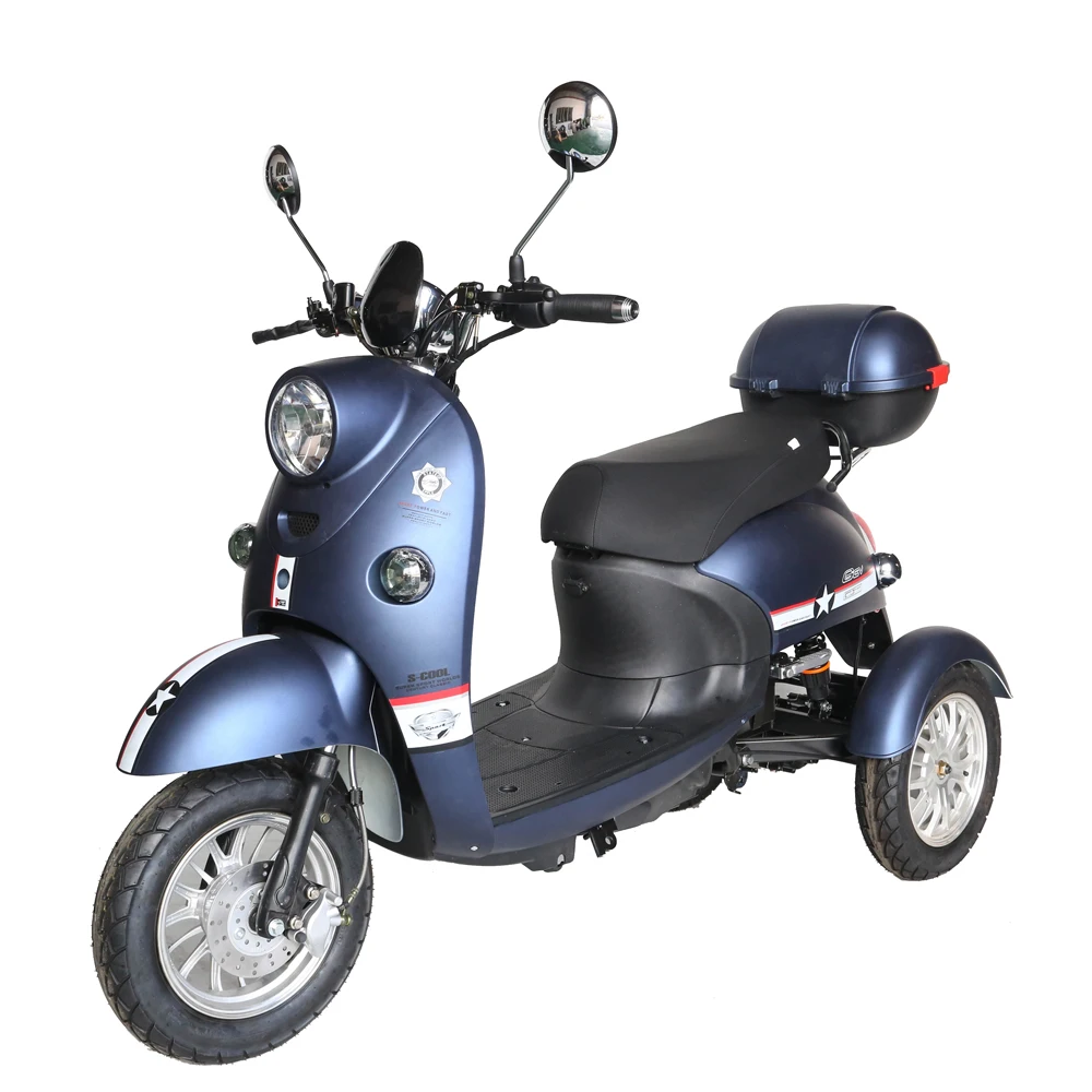 Nice shape 500W 48V/60V 3 wheel electric tricycle mobility scooter for young man teenagers