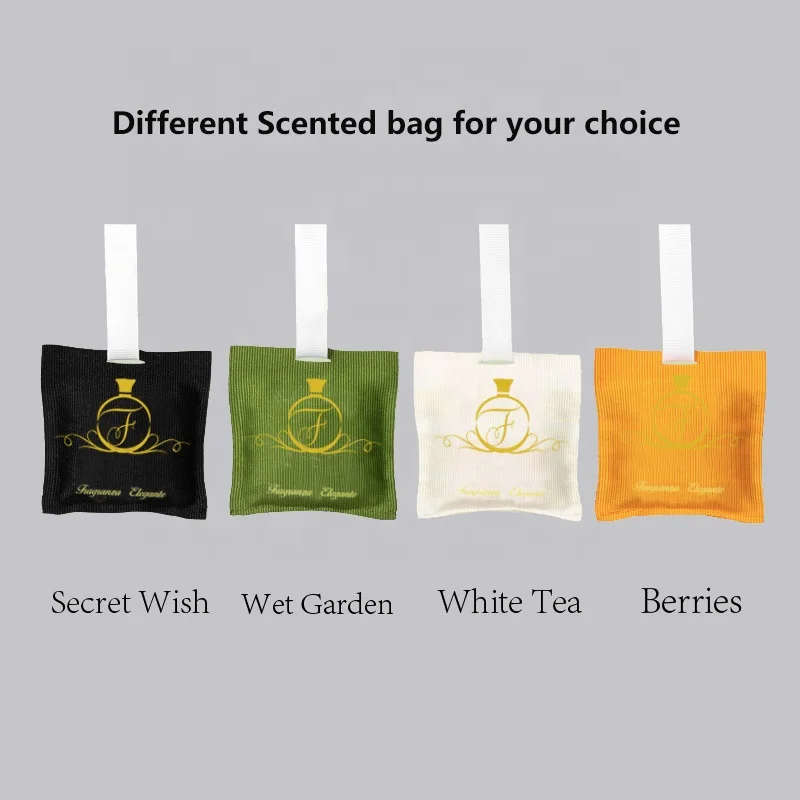 Customized Promotional Hanging wardrobe scented sachet bag Auto air freshener sachet scented beads scented sachet for car
