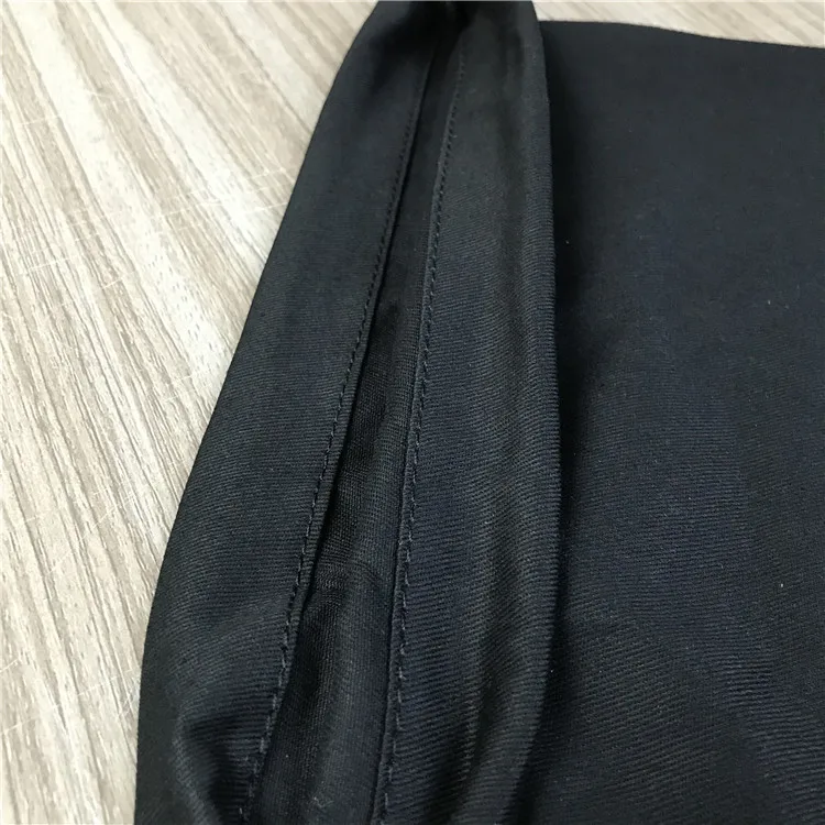 
custom wax rope lingerie packaging bag black underwear dust bag twill cotton drawstring bag 