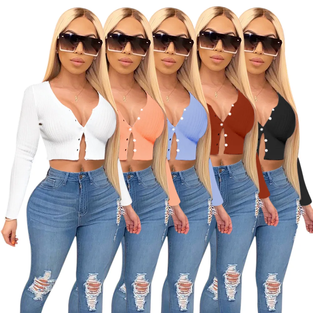 WNY061 осенний свитер с длинным рукавом для женщин 2021 Топ однотонный кардиган свитер для женщин женские свитера