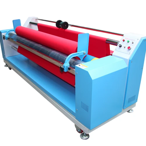 Automatic meter counter textile measurement fabric roller rewinder machine cloth inspection rolling winding measuring machine