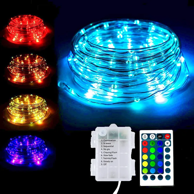 2023 Wholesale Amazon Rgb Led Tube Lights Waterproof Outdoor 16 Color Hose Lights Trampoline Lamp Outdoor Patio Lights