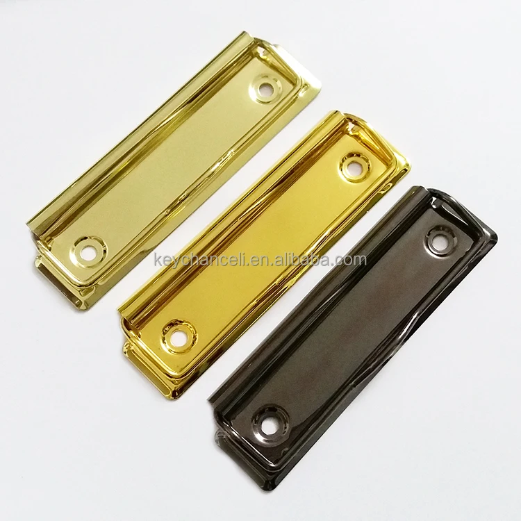 100mm custom logo rose gold clips flat metal low profile clip for clipboard file folder
