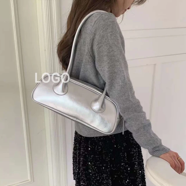 Fashionable Zipper Patent leather Underarm Shoulder Bags Brand Purse Designer Customized Genuine Leather Luxury Woman Handbags