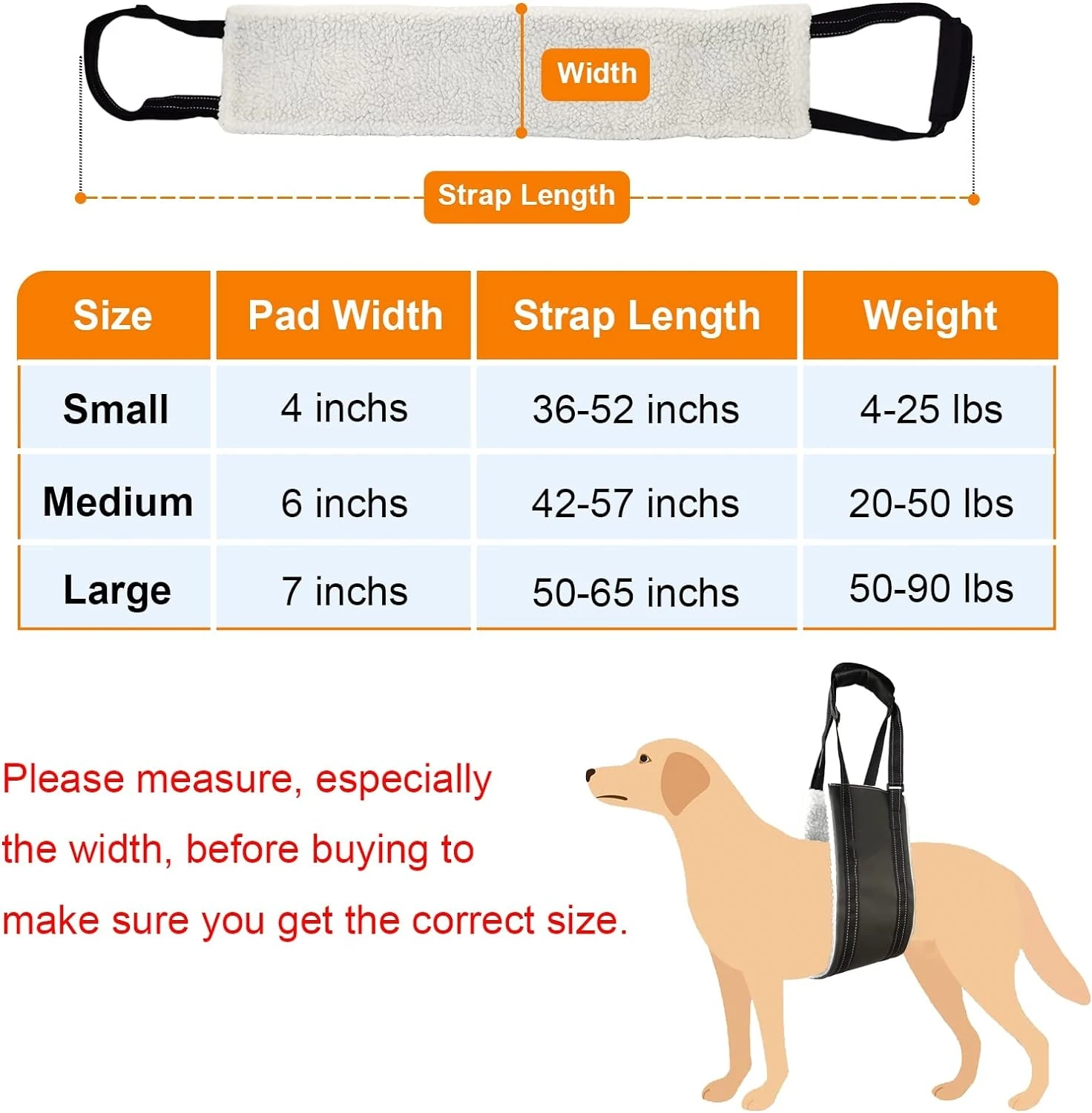 Dogs Lift Full Body Support Rehabilitation Harness Carry Sling Dog Rear Hip Leg For Disabled Pets