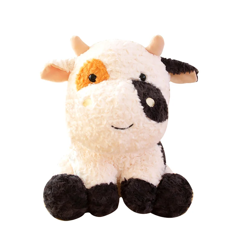 New Cute Animal Cows Stuffed Plush Toy Kawaii Cattle Oft Toy Mascot Custom Cheap Plush Cow Animal Toy