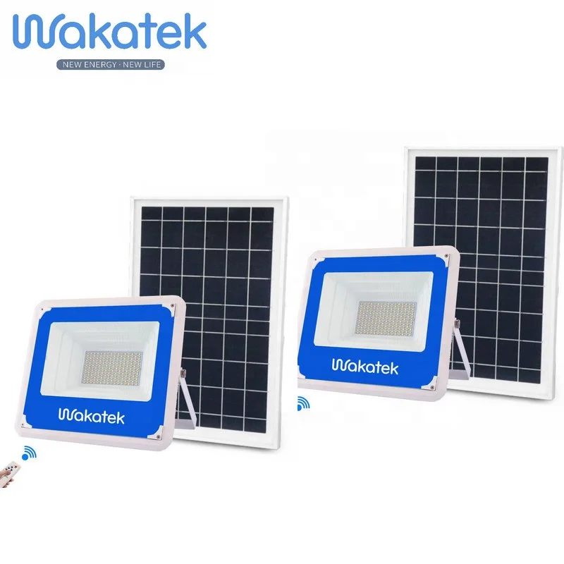Перезаряжаемый Солнечный Прожектор WAKATEK 200 Вт 300 400 светодиодный прожектор отражатель система