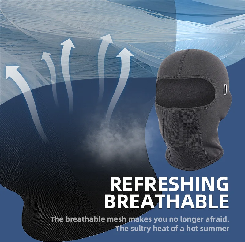 Custom Printed Cooling Silk Sun Protection Men Motorcycle Cycling Helmet Inner Liner Face Ski Mask Skimask with Logo