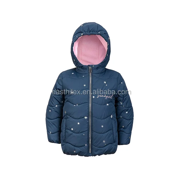 
RTS kids baby girls outdoor thicken padding jacket with hoodie for winters 