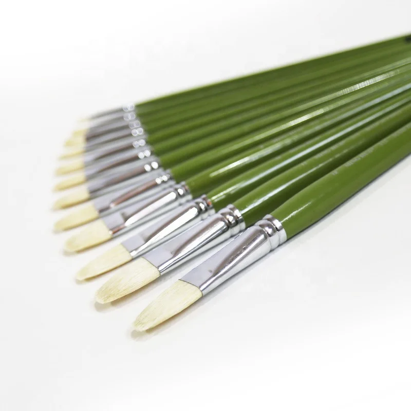 Hot Sell Bristle Artist Paint Brush 6pcs Oil Paint Acrylic Paint Brush Set