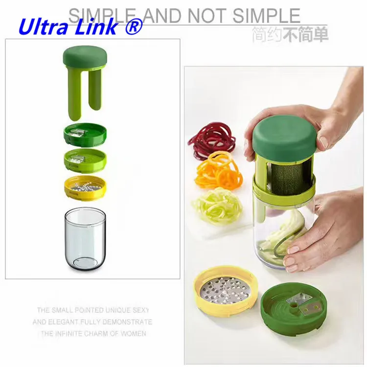 Factory supply unique design multi functional shredded vegetables rotating cup lemon juice