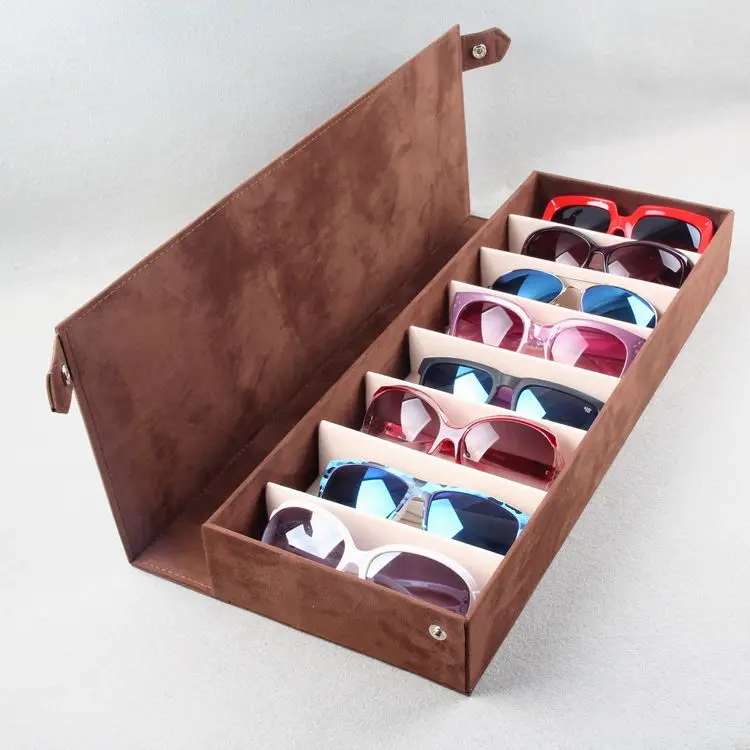 2020 China Cheap Colorful 8 pcs Oxford Fabric Sunglasses Display Stand Storage box in Eyewear