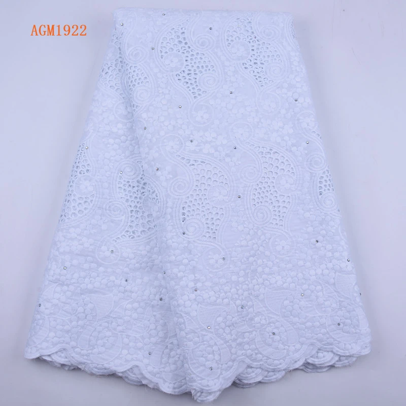 Latest Nigerian Cotton Lace Fabrics 2020 African Swiss Voile Lace In Switzerland High Quality Polish Lace 5yard/lot 1922