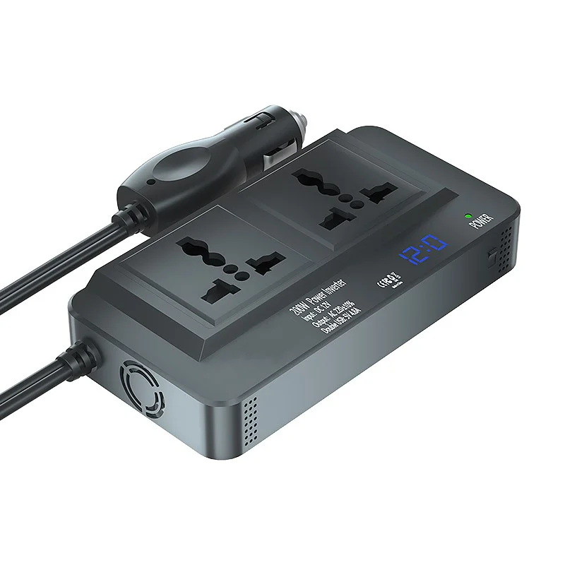 Модифицированные синусоидальные мини-зарядные инверторы с 4 USB-портами автомобильный преобразователь постоянного тока 12 В переменного 220 200 Вт инвертор в переменный