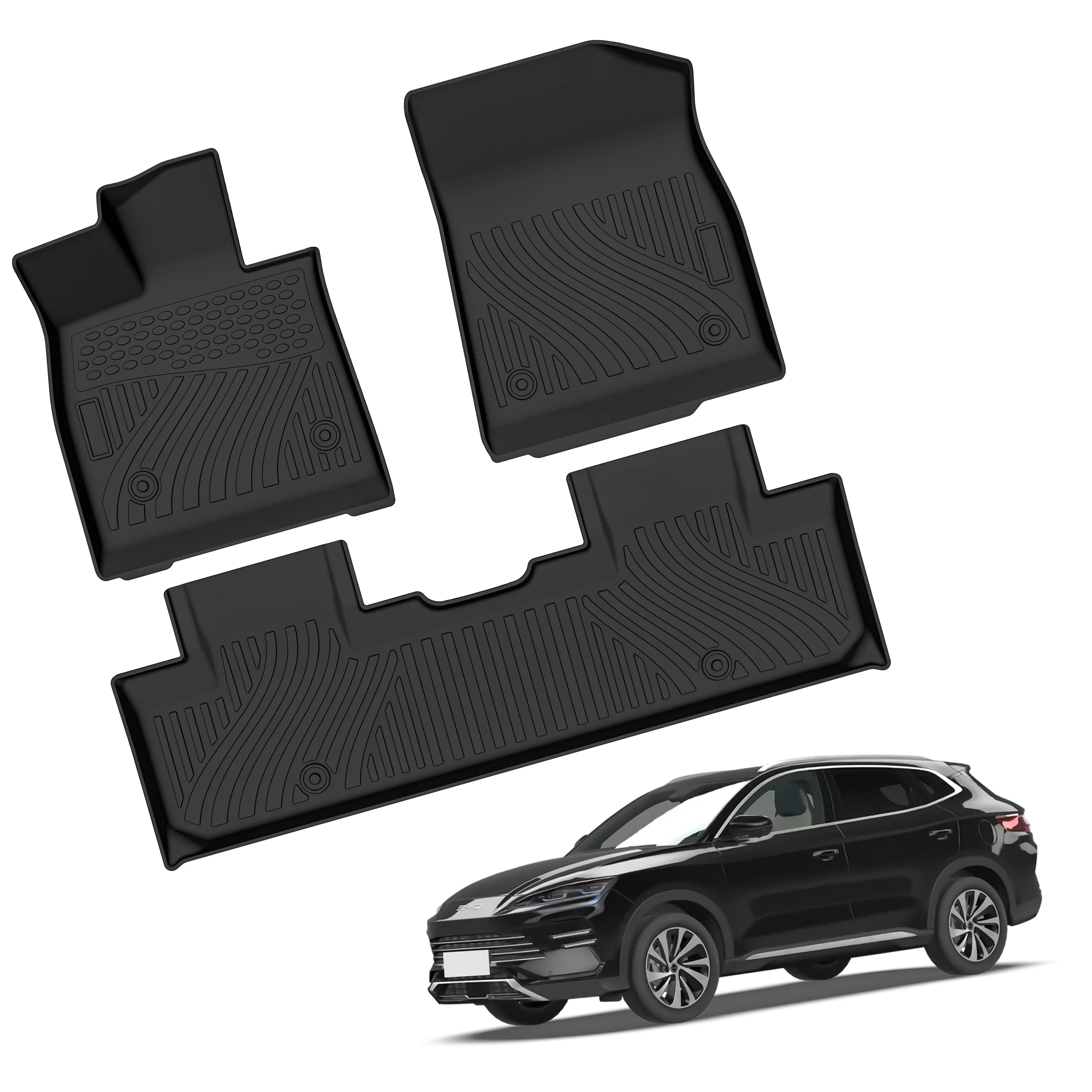 Tpe Car Floor Mats Carpet Liner Plus Interior Accessories All Weath High Quality Waterproof for BYD Song Special Cars Full Set