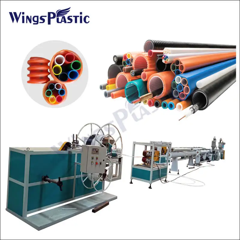 HDPE single wall cod pipe making machine plastic pipe production line