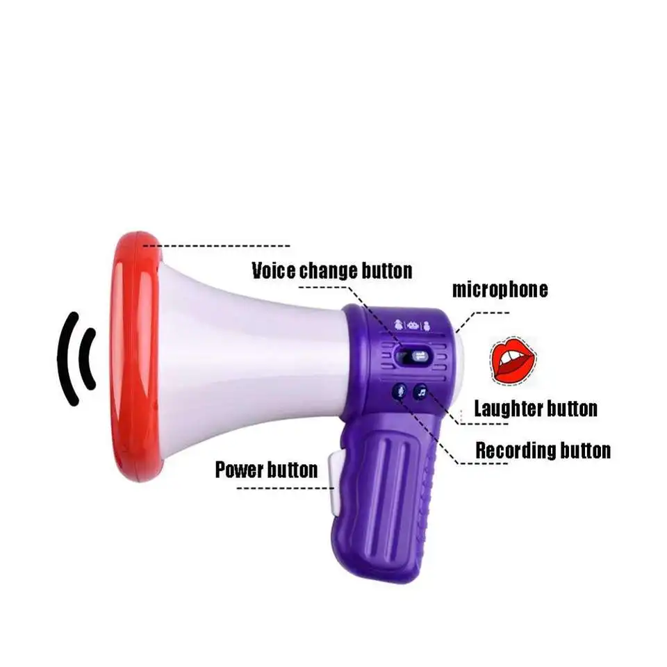 Electric Novelty Multi-Voice Changer Loudspeaker Toy Voice Interactive Changer Toy Recording Microphone Toys Fun for Kids