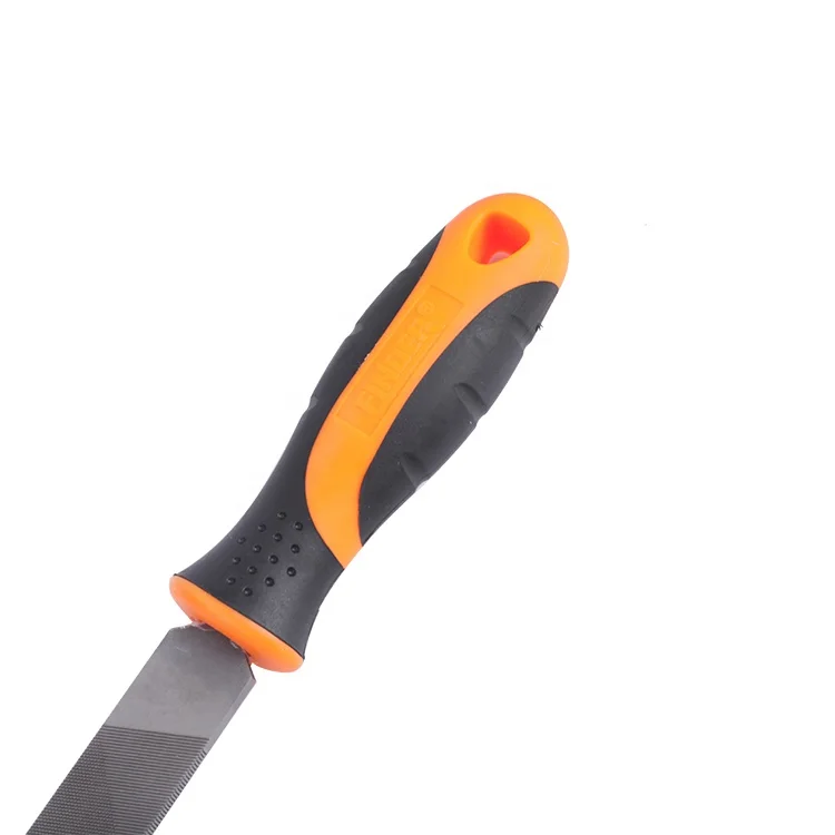 8 дюймовое металлическое прочный T12 стальной напильник профессиональный ручной инструмент плоский стальной файл оранжевый черный стальной напильник