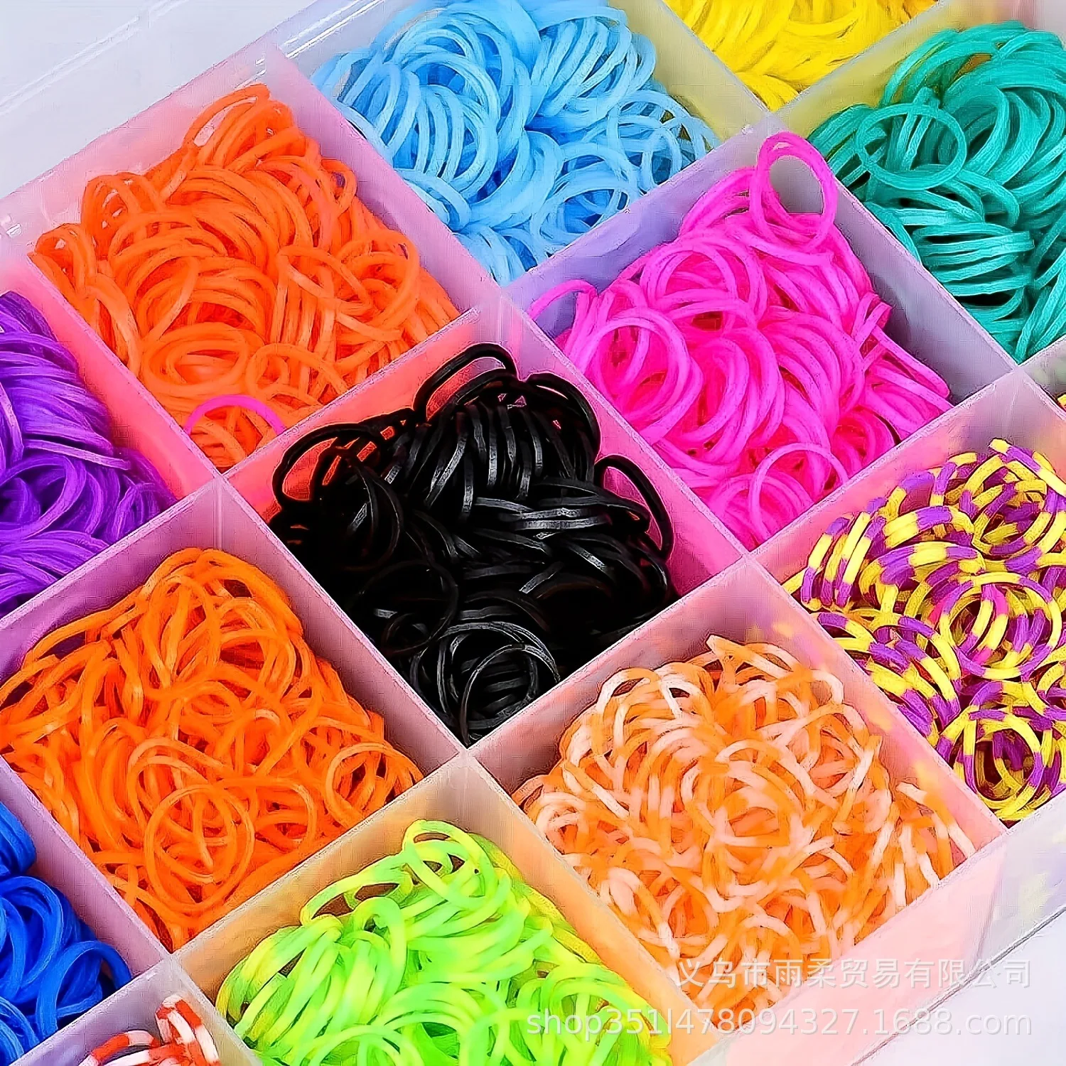 Wholesale 15000+ Loom Bands Rainbow Rubber bands DIY Children Educational Toy For Gifts For Girl For Making Bracelet