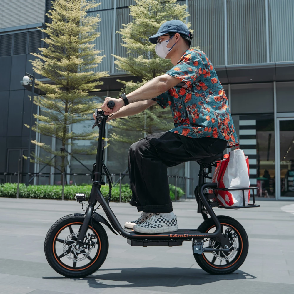 EU склад Бесплатная доставка 2023 новая модель Kukirin C1 леди e bikes 10ah аккумулятор 14 дюймов мини-городские электрические скутеры 25 км