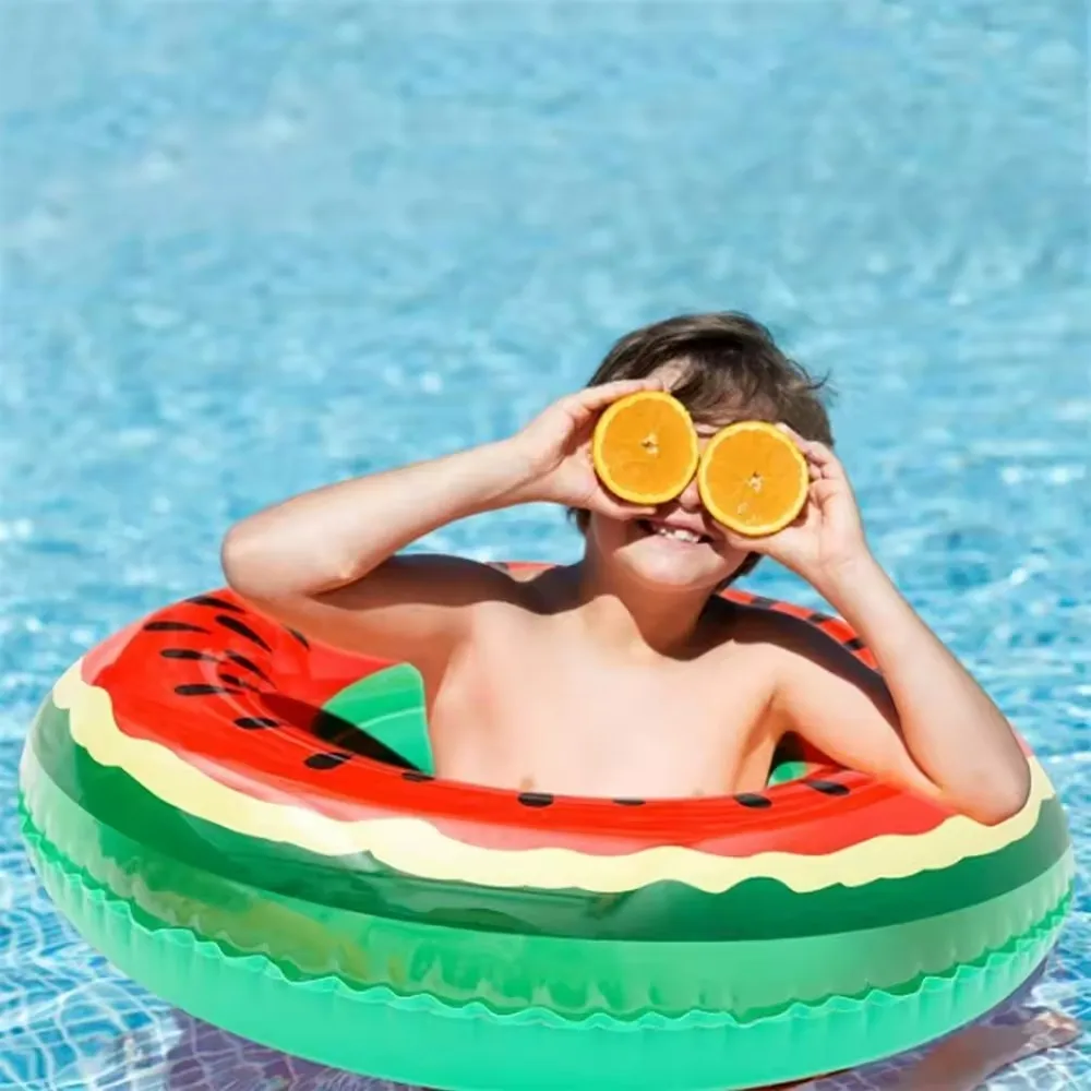 JIUURAN Swim Circle Laps Watermelon Pool Tube Piscinas Flotador Fruit Inflatable Baby Swimming Ring