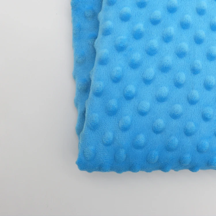 Factory Direct Sale Super soft Minky Dot Plush Crystal Velvet Fabric For Baby Blanket
