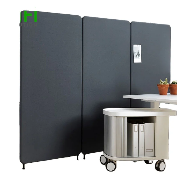 Wholesale New Design 100% Polyester Fiber Floor Partition Panel Dust-proof Decoration Acoustic Office Partition