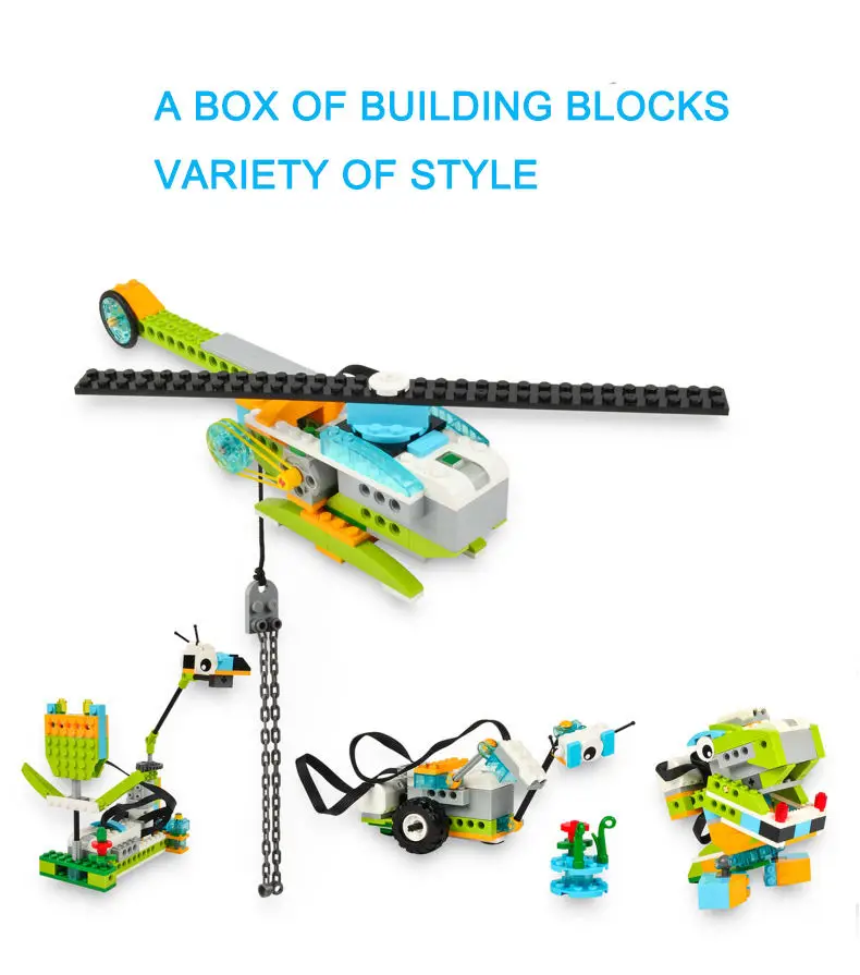 W7122 NEW Technical Parts WeDo 3.0 Robotics Construction Set Building Blocks Compatible with 45300 Wedo 2.0 For Lego Wedo