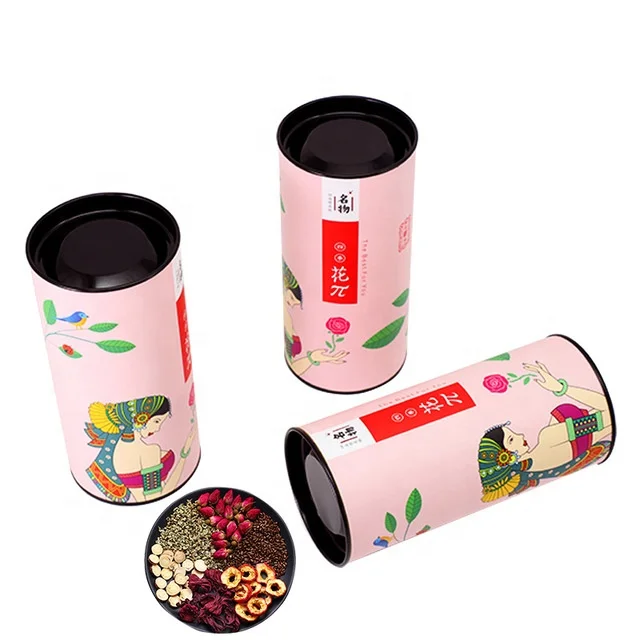 
Cylinder Granola Round Paper Tube Packaging Round Gift Box For Mushroom Coffee Powder 