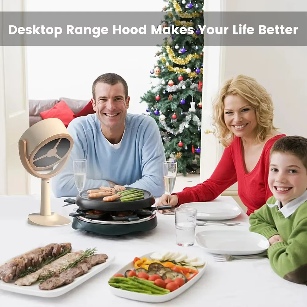 Large Suction Desktop Range Hoods Wireless Desktop Range Hood Portable Extractor Hood For Hot Pot BBQ