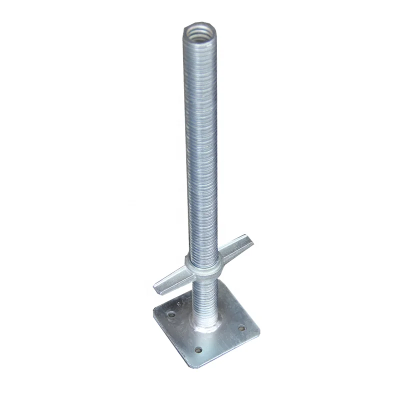Adjustable Galvanized Steel Pipe Prop Base Jack with Screw Nut