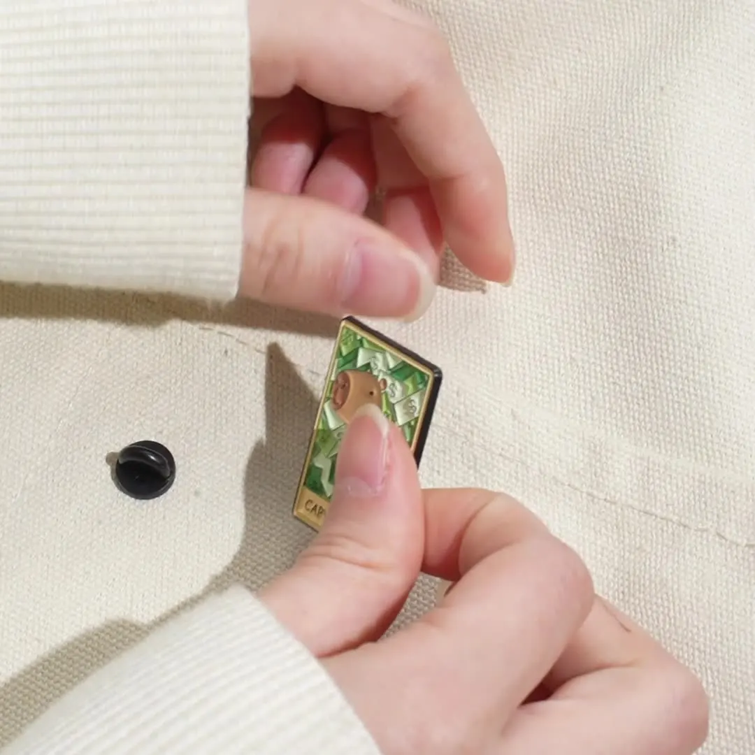 Wholesale OEM/ODM Custom Collar Accessories Cute Capybara-Shaped Cartoon Animal Playful Corsage Badge Hat Pins for Caps